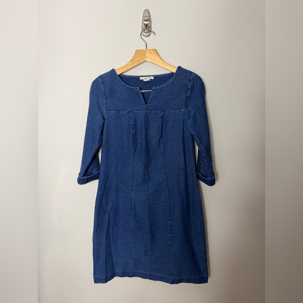 Boden Stretch Denim Jean Dress Womens Size 8 - Picture 2 of 9